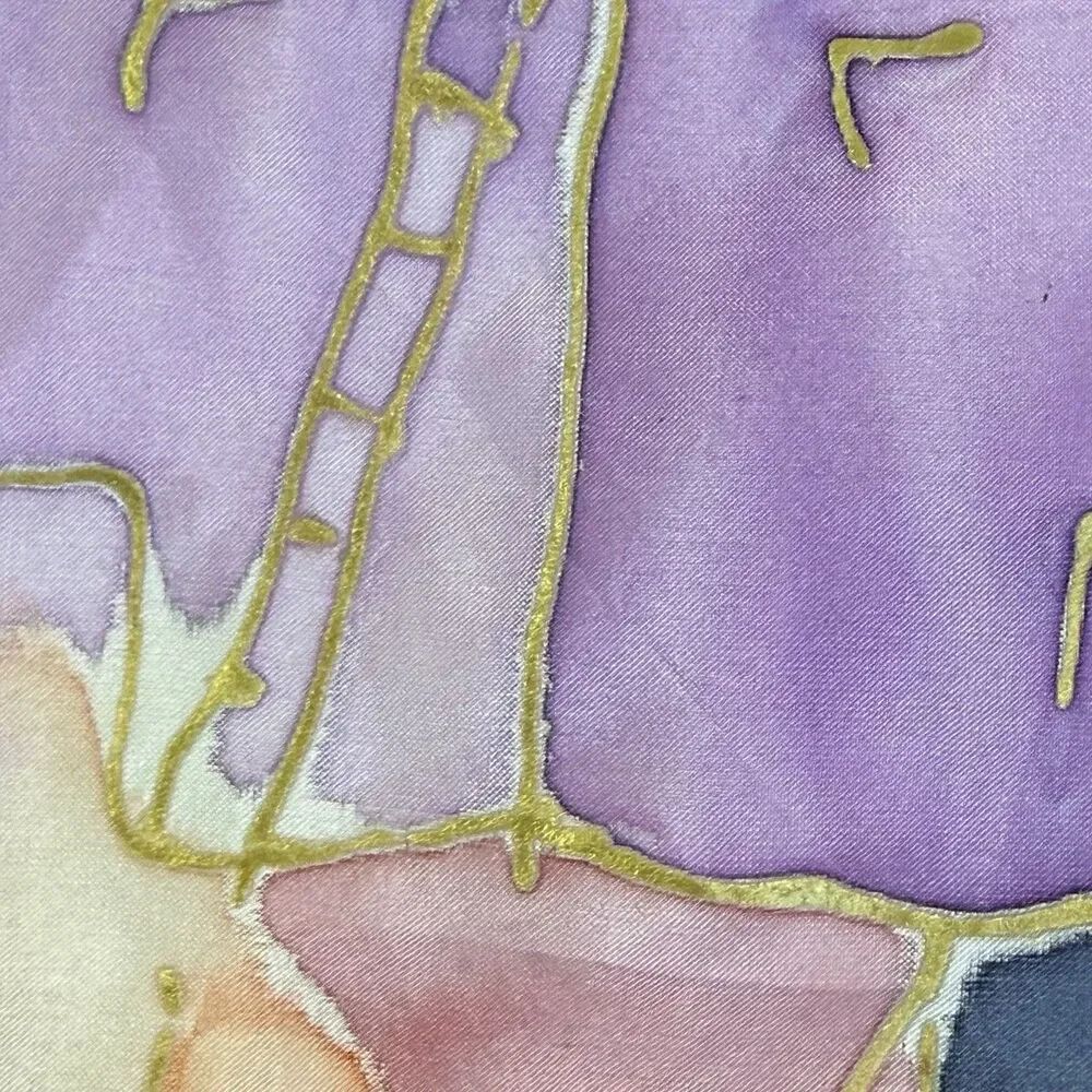 Hand Painted Adobe Western Wall Silk Hanging Carey Southwestern Artwork 29